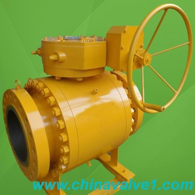 Cast steel trunnion mounted ball valve