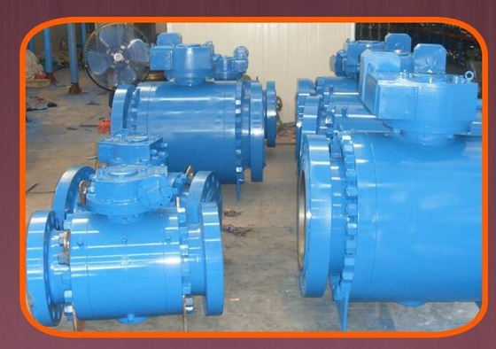 Cast steel trunnion mounted ball valve
